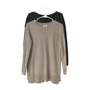 BUNDLE of 2 Boat-Neck Tunic Legging sweater for fall and winter holidays